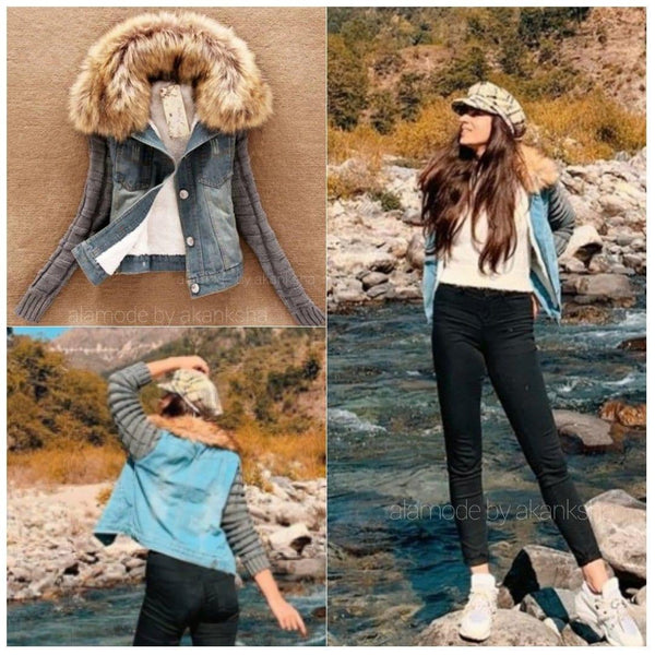 Hfyihgf Men's Sherpa Lined Denim Jacket Faux Fur Lapel Fleece Cowboy Coat  Classic Winter Thickened Button Down Trucker Jean Outwear(Dark Blue,XXL) -  Walmart.com